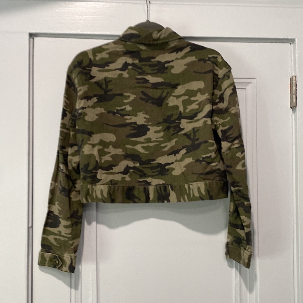 NWOT pistola camo denim cropped jacket size small - Picture 3 of 4